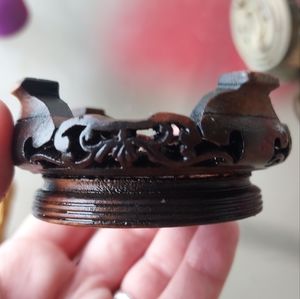 Set of Antique Wooden Hand-Crafted Chinese Tea Pot Holder Stand